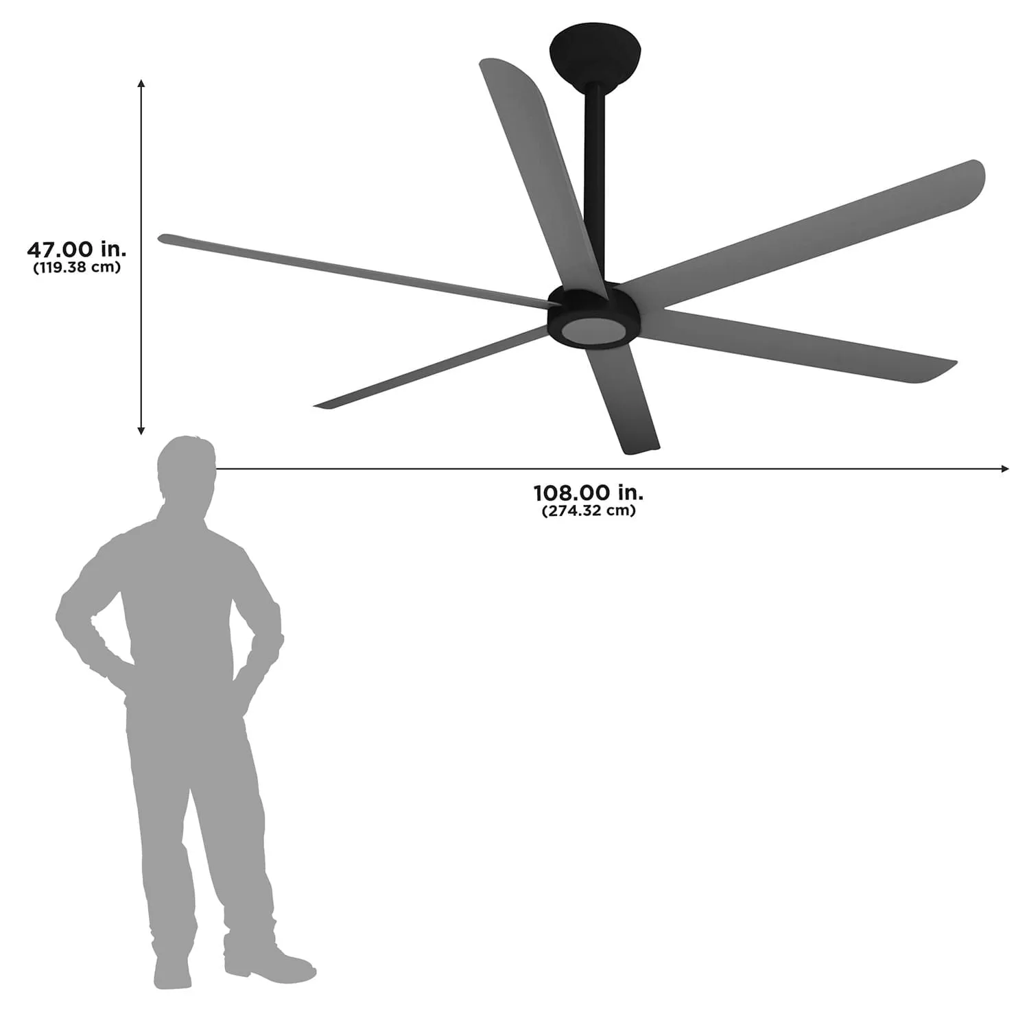 Maxx Air Indoor 6-Speed HVLS Ceiling Fan