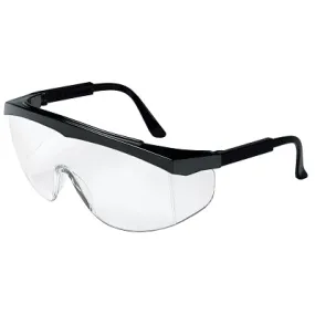 MCR Safety SS110 STRATOS BLACK FRAME CLEAR LENS SAFETY GLASS