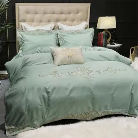 Mint Embroidery Duvet Set