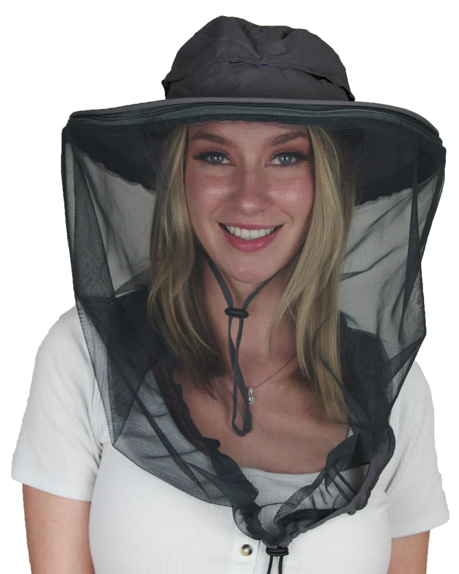 Mosquito head net hat [Grey color]