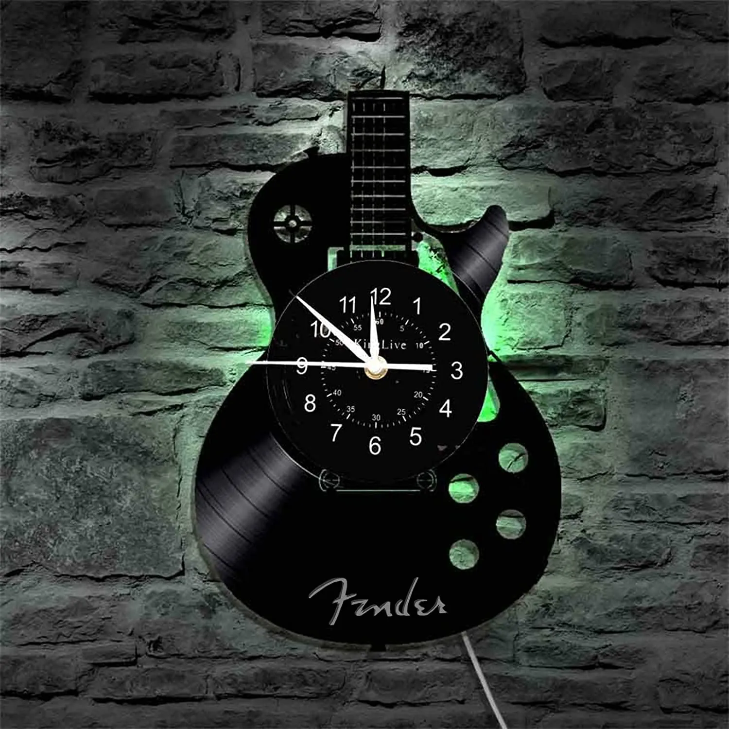 Music Wall Clock, Guitar Vinyl Wall Clock12”(30cm)