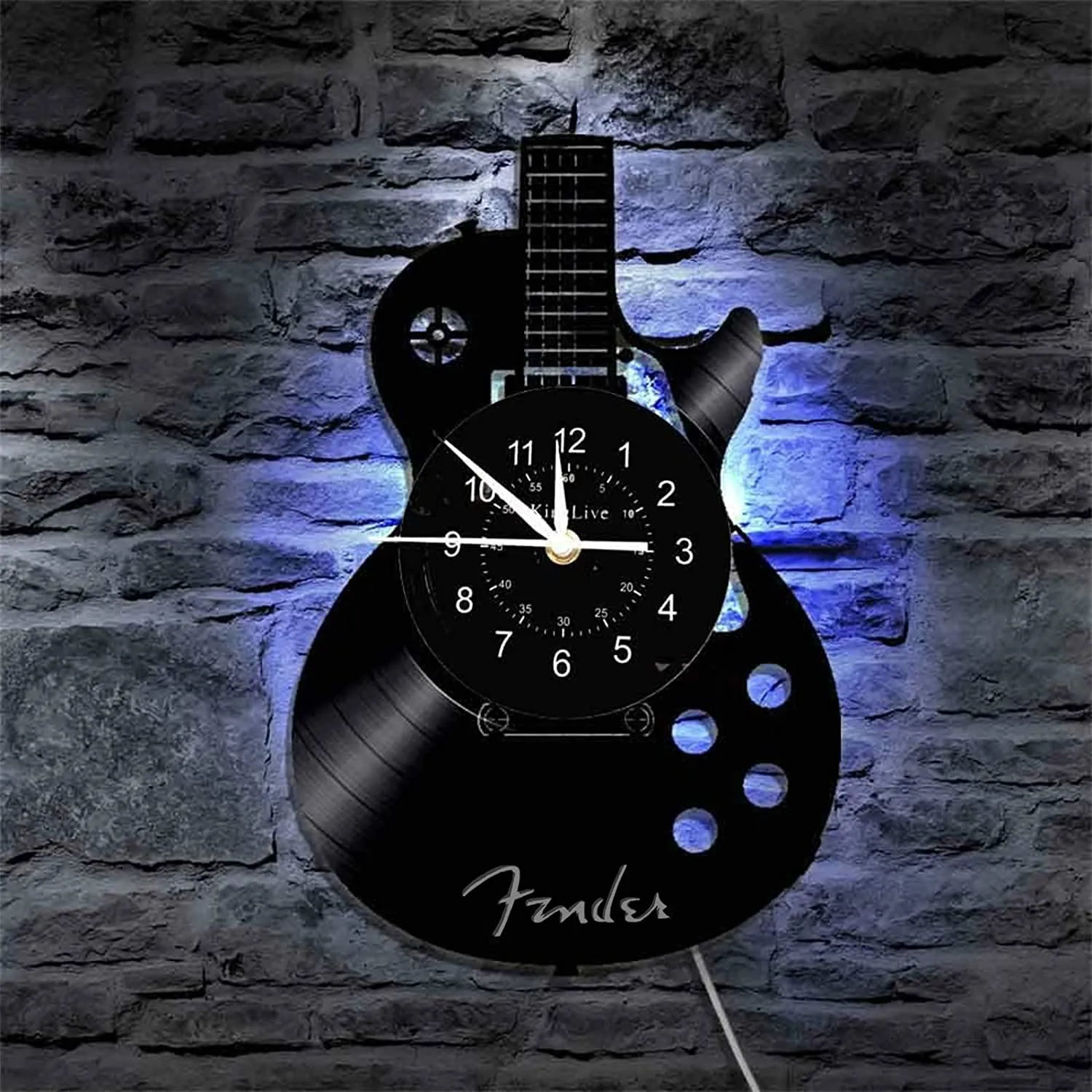 Music Wall Clock, Guitar Vinyl Wall Clock12”(30cm)