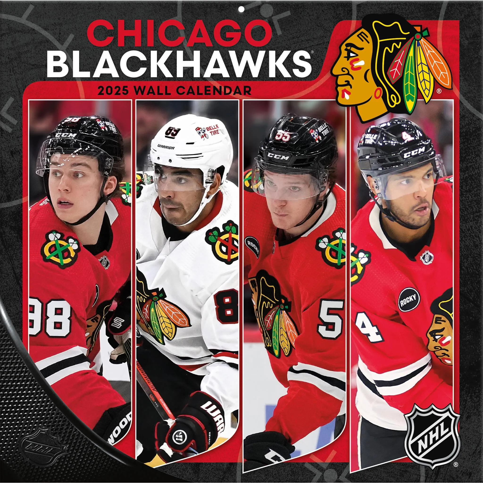 NHL Chicago Blackhawks Wall 2025 Calendar