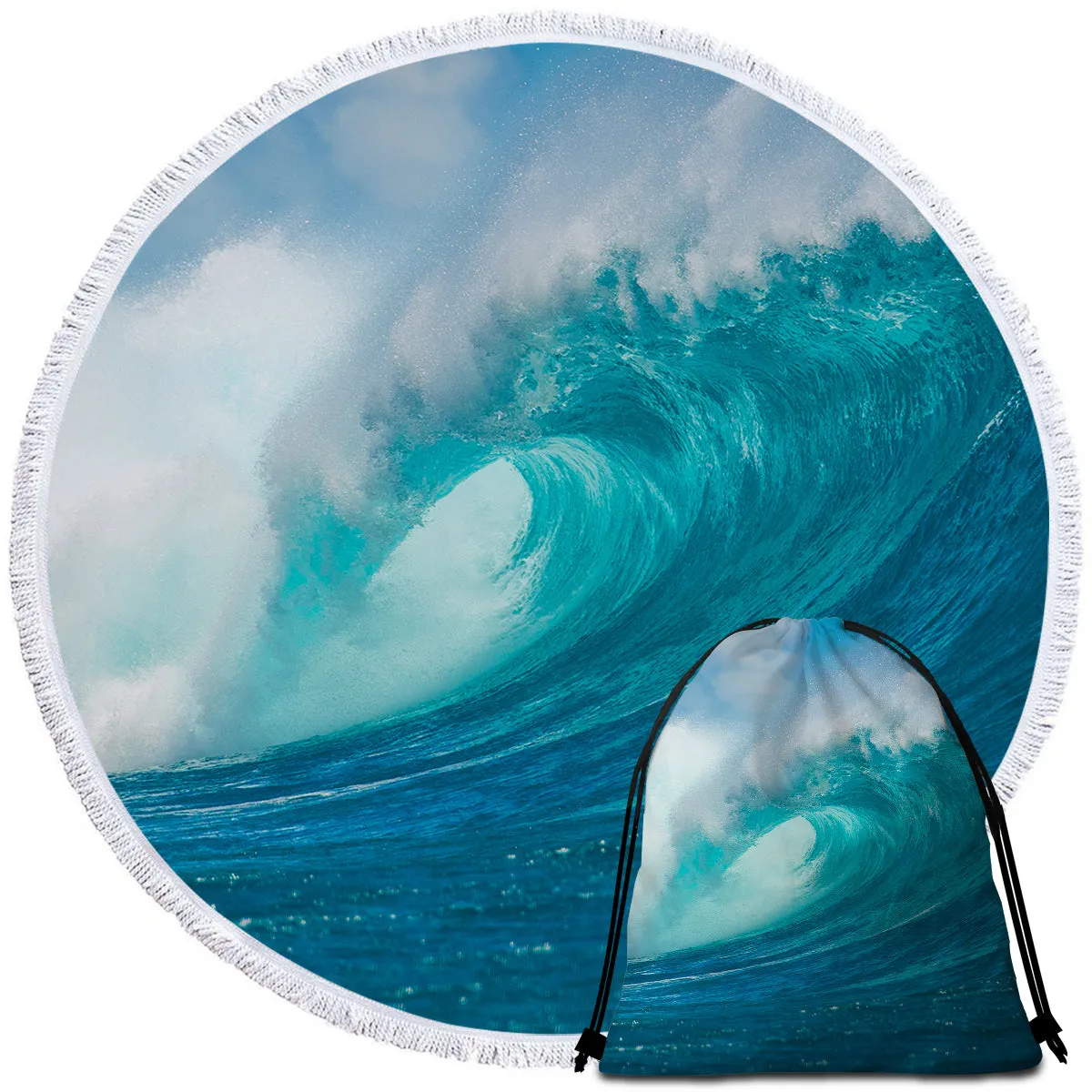 Ocean Wave Towel   Backpack