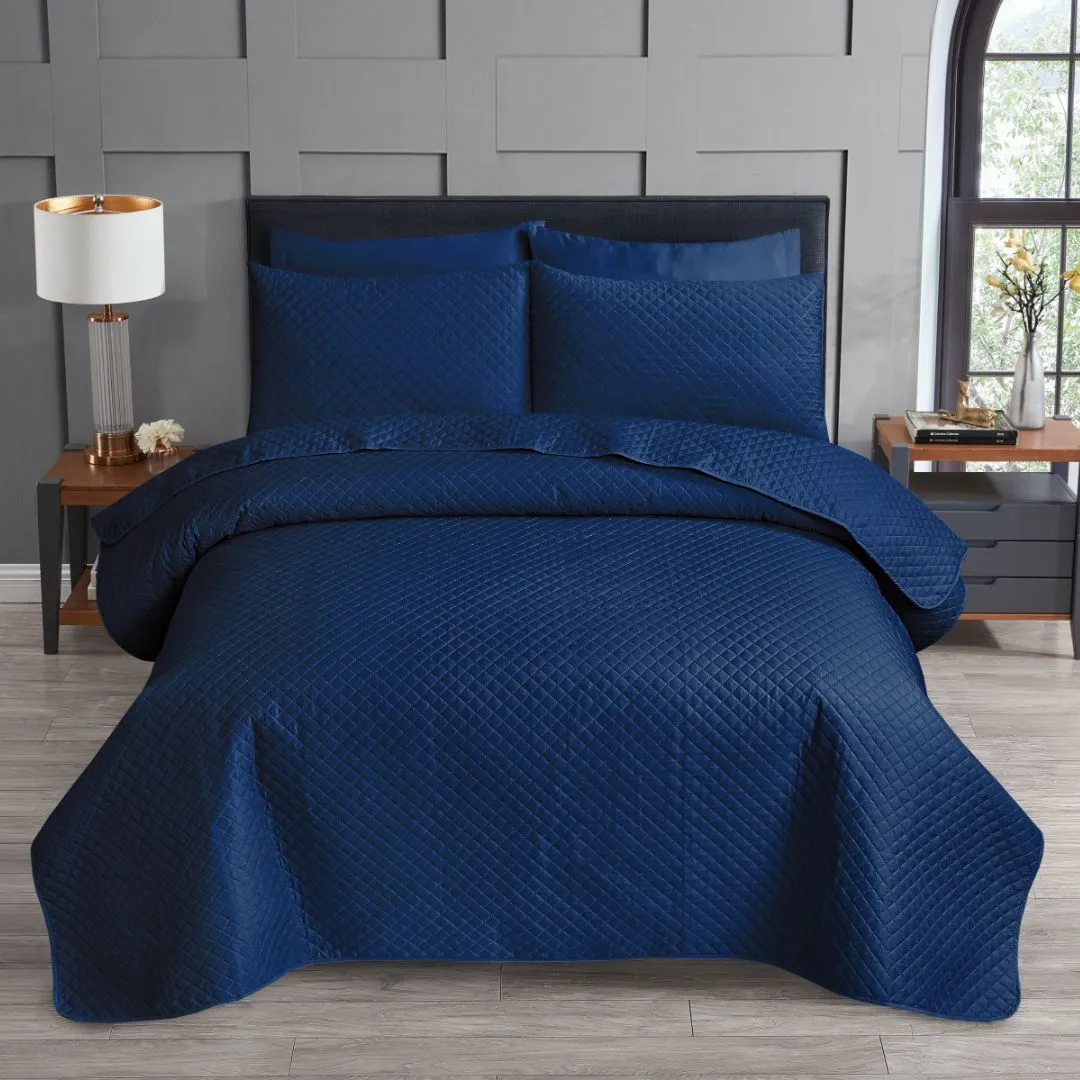 Opus Diamond Pinsonic Duvet Set - Navy