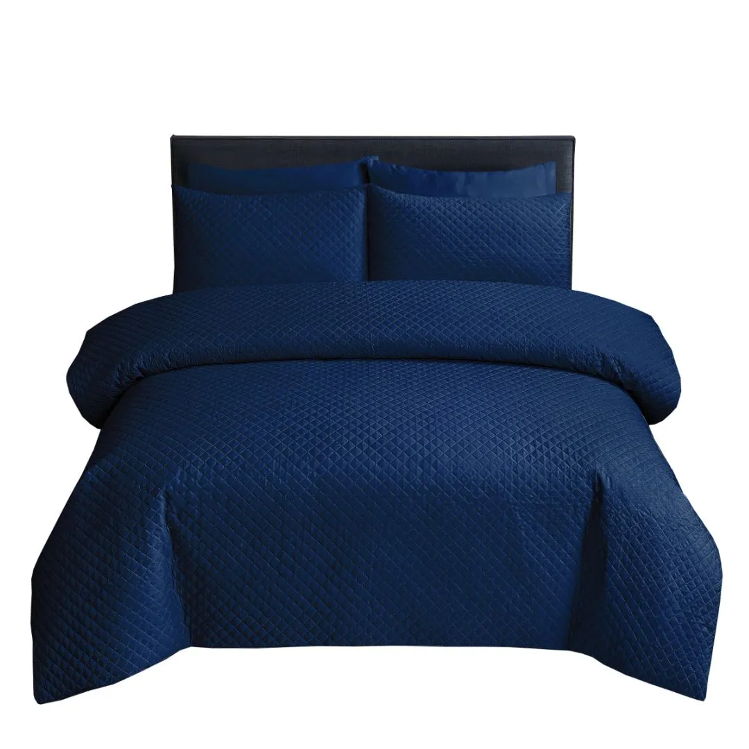 Opus Diamond Pinsonic Duvet Set - Navy