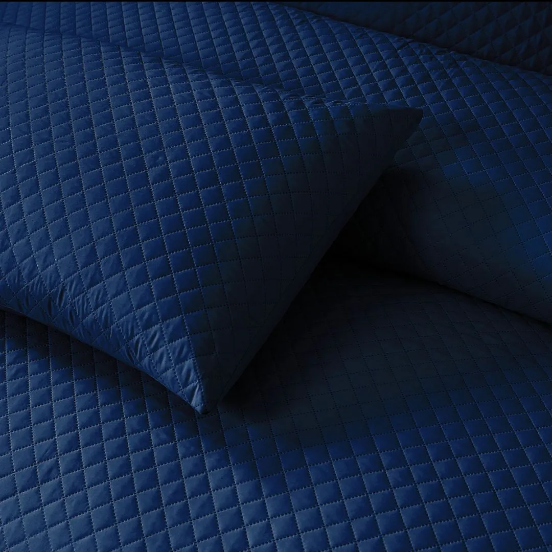 Opus Diamond Pinsonic Duvet Set - Navy