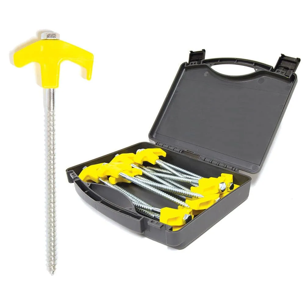 Oztrail 16 Piece Screw in Tent Peg Set