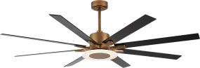 Parrot Uncle 65" Godavari Ceiling Fan with Dimmable LED and Remote Control New