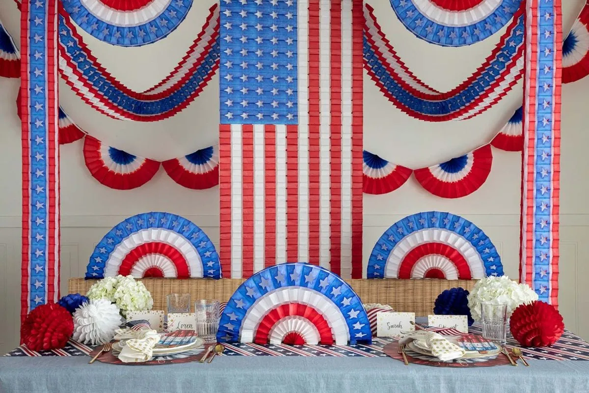 Patriotic Star Fan Decor