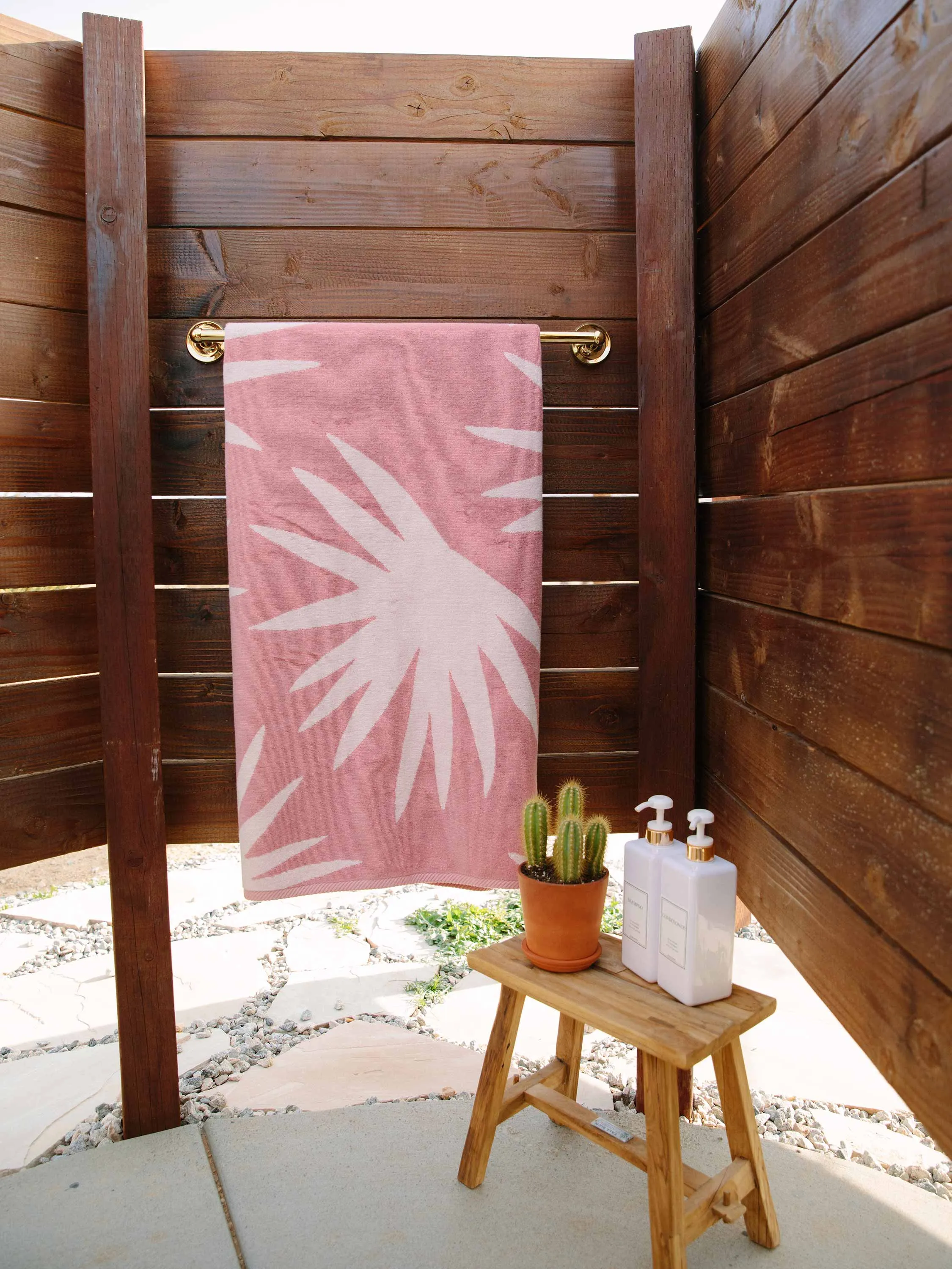 Pink Agave Cabana Beach Towel