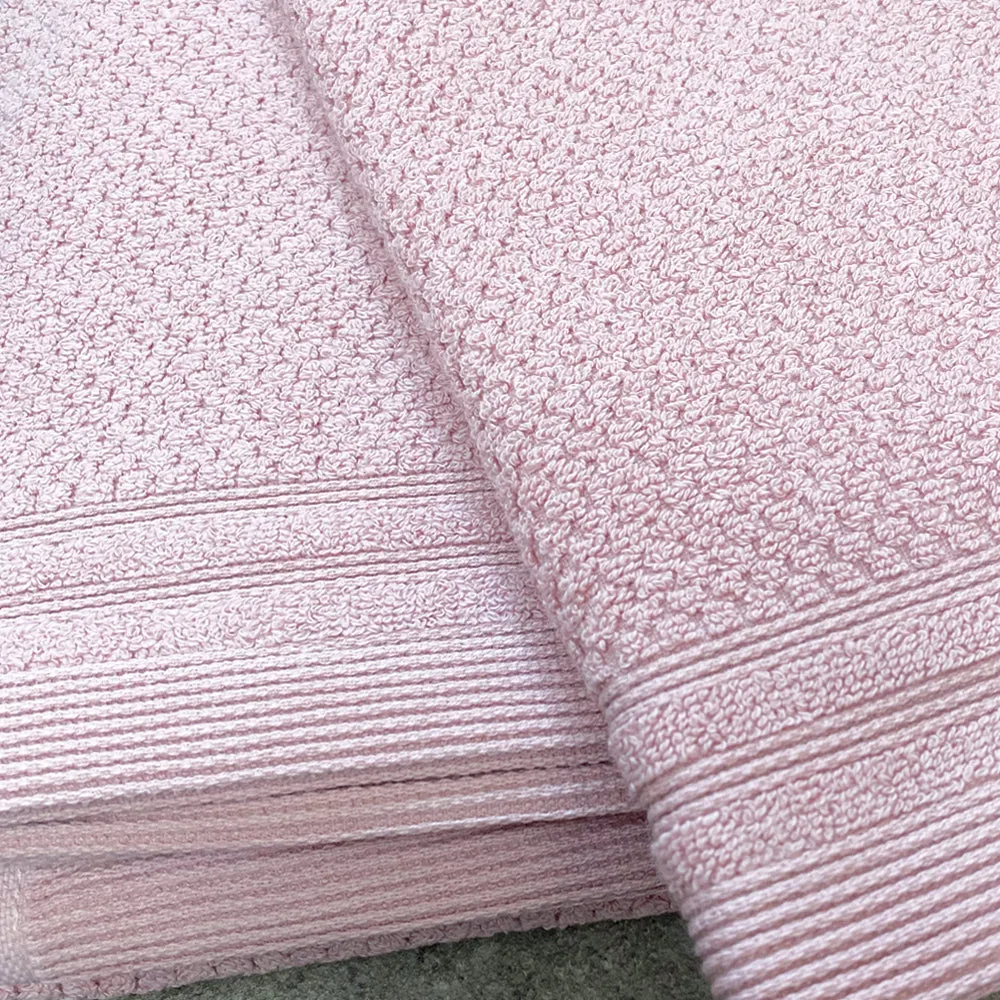 Pink Cotton Waffle Texture Towels