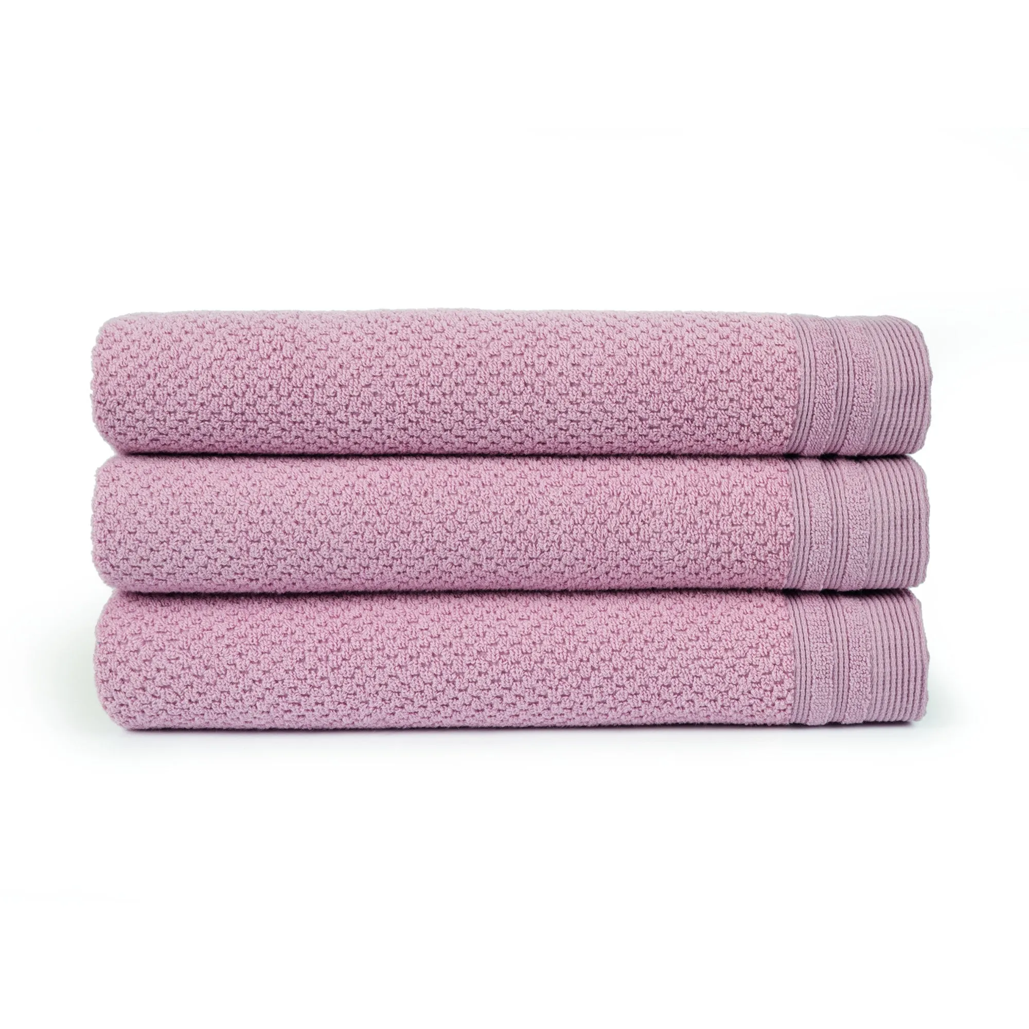 Pink Cotton Waffle Texture Towels