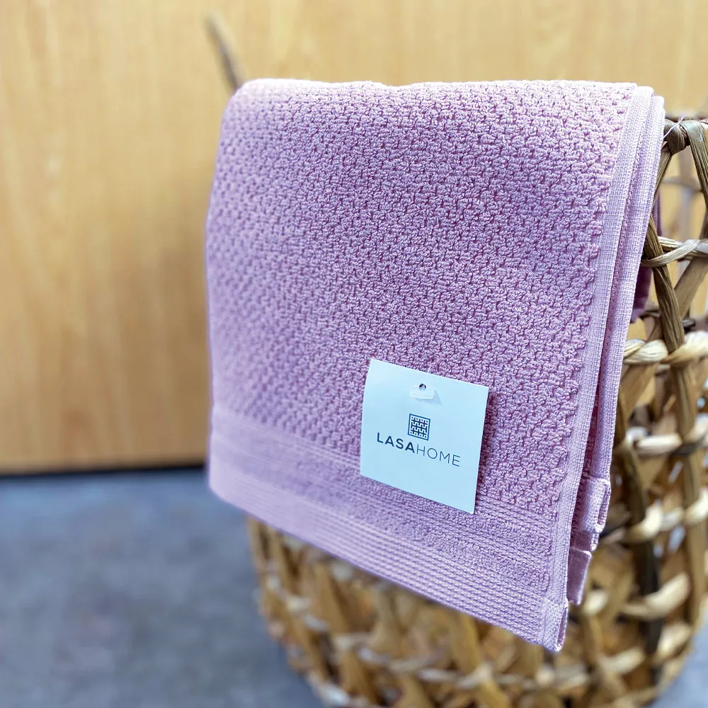 Pink Cotton Waffle Texture Towels