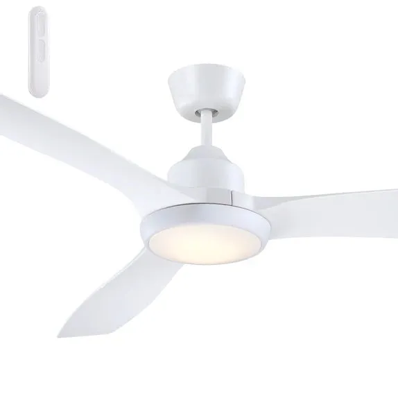 Raptor Ceiling Fan - White with LED