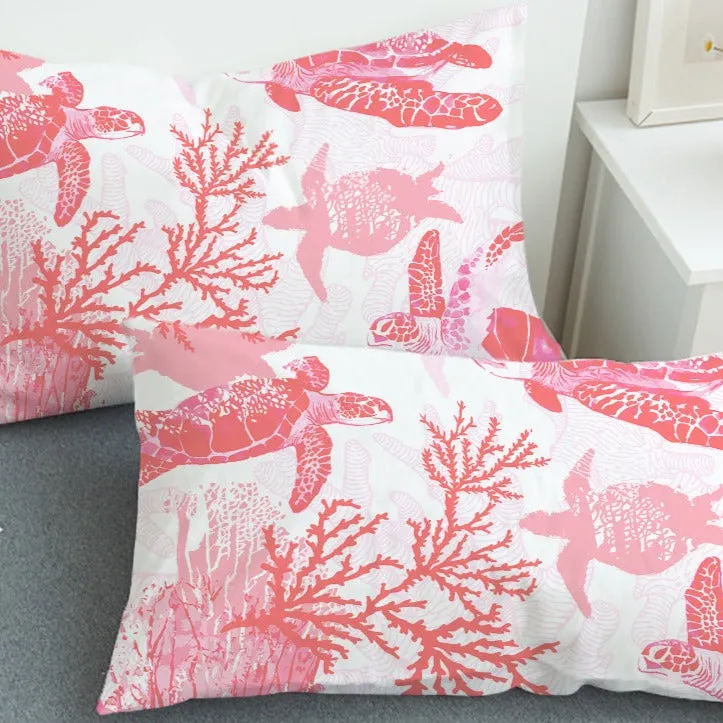 Red Coral Wonders Bedding Set