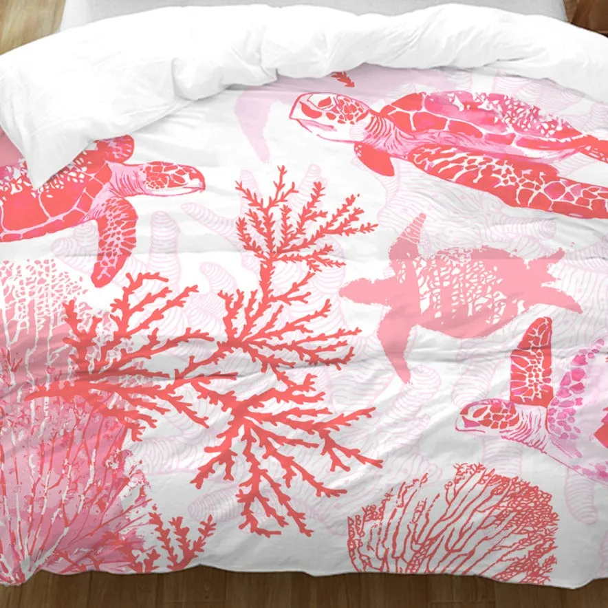 Red Coral Wonders Bedding Set