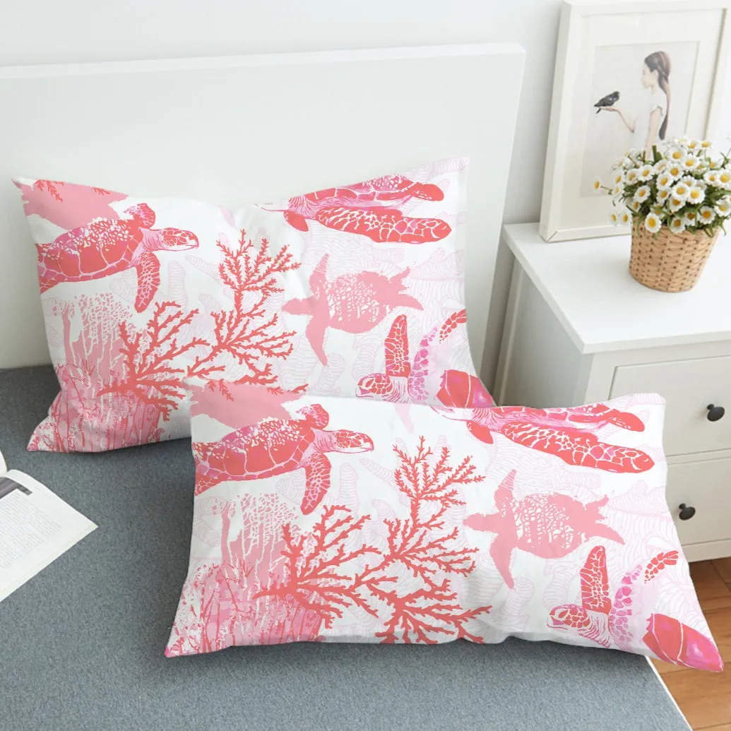 Red Coral Wonders Bedding Set