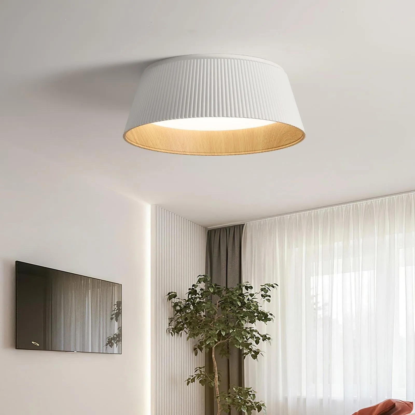 Ribbed Ceiling Light