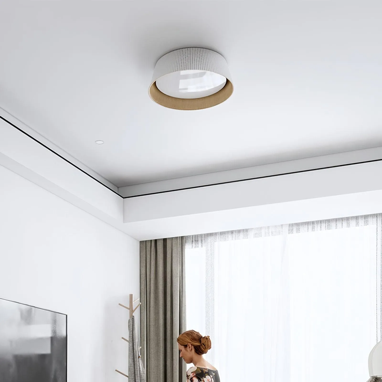 Ribbed Ceiling Light