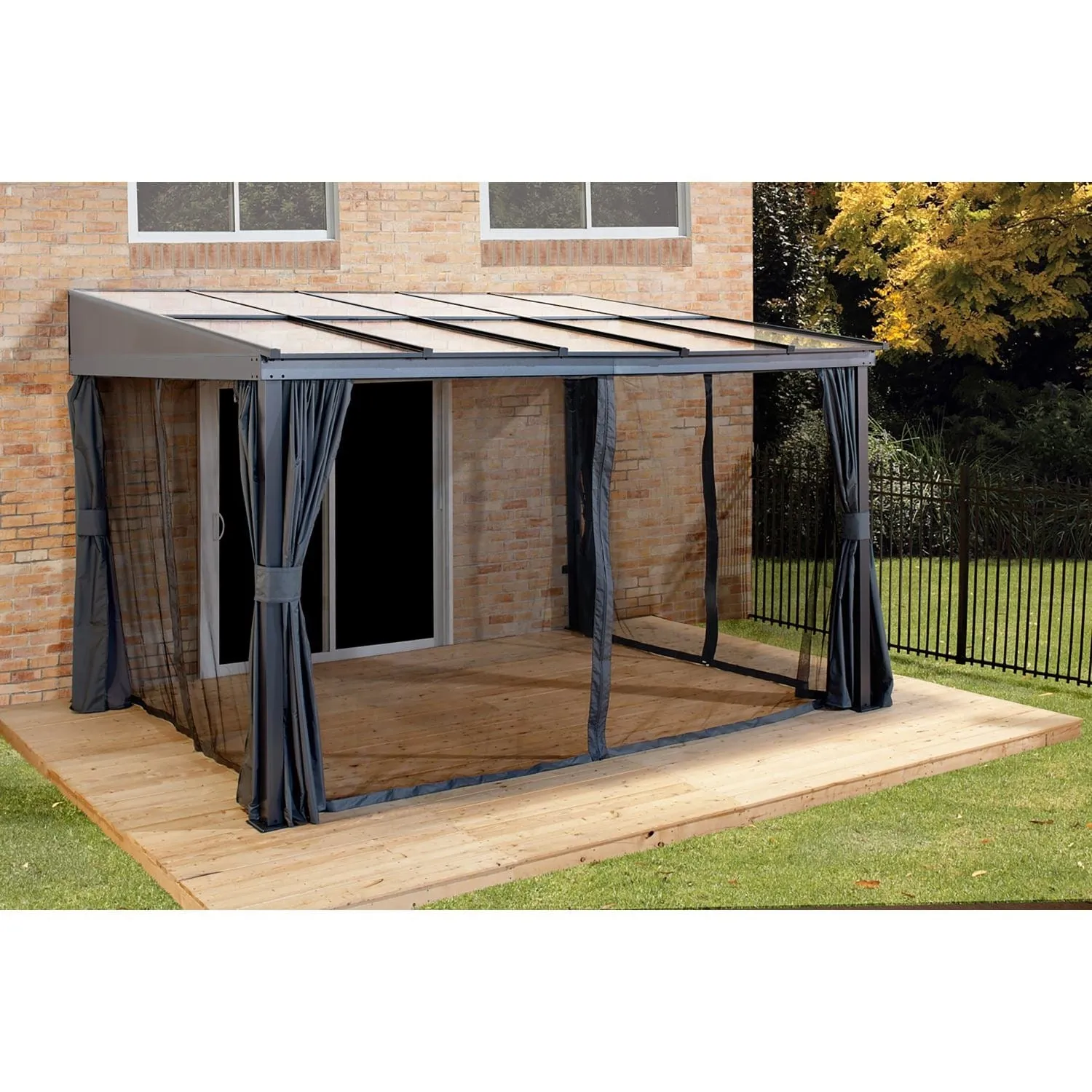 Sojag | Pompano 10x12 Wall Gazebo - Grey