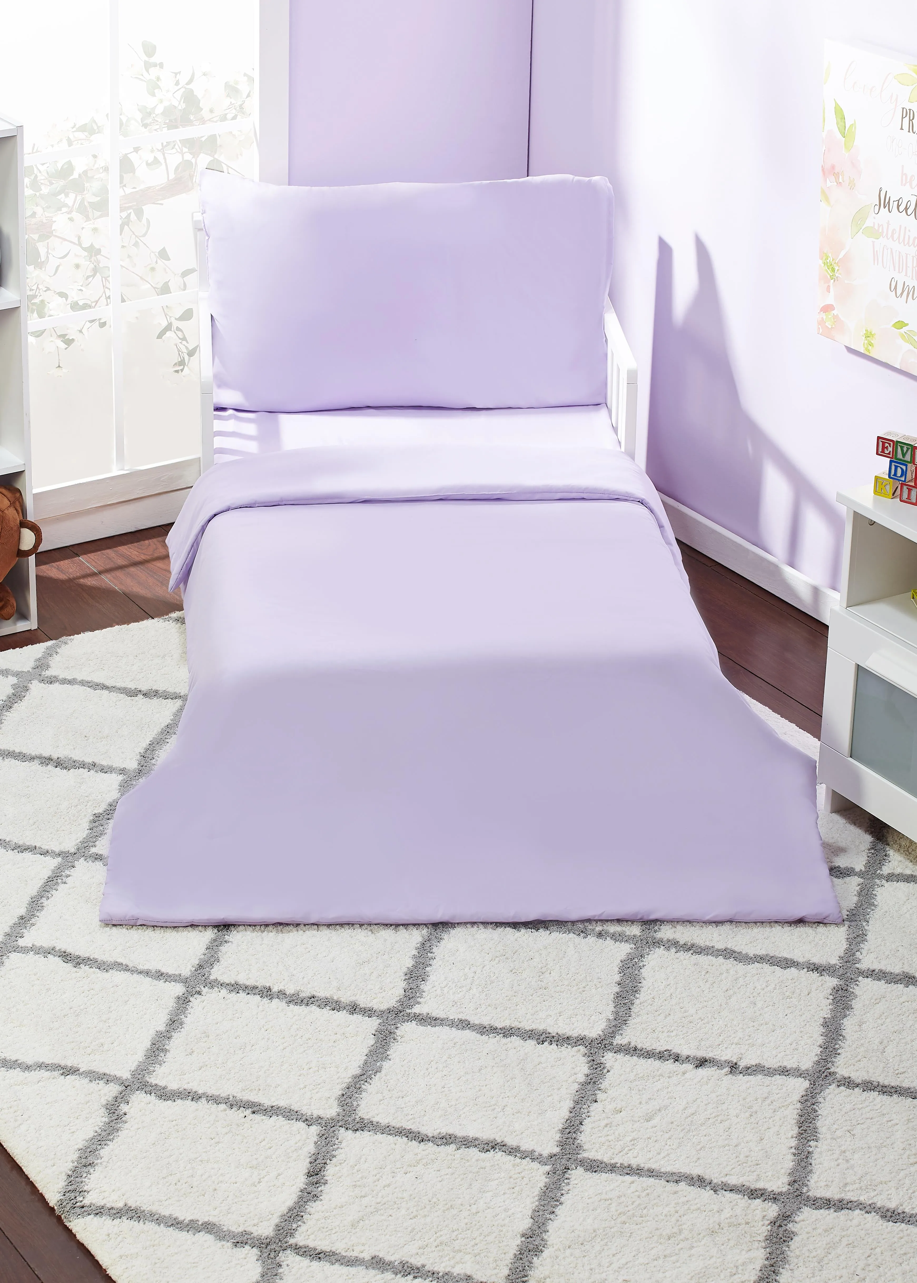 Solid Lavender 4-Piece Toddler Bedding Set