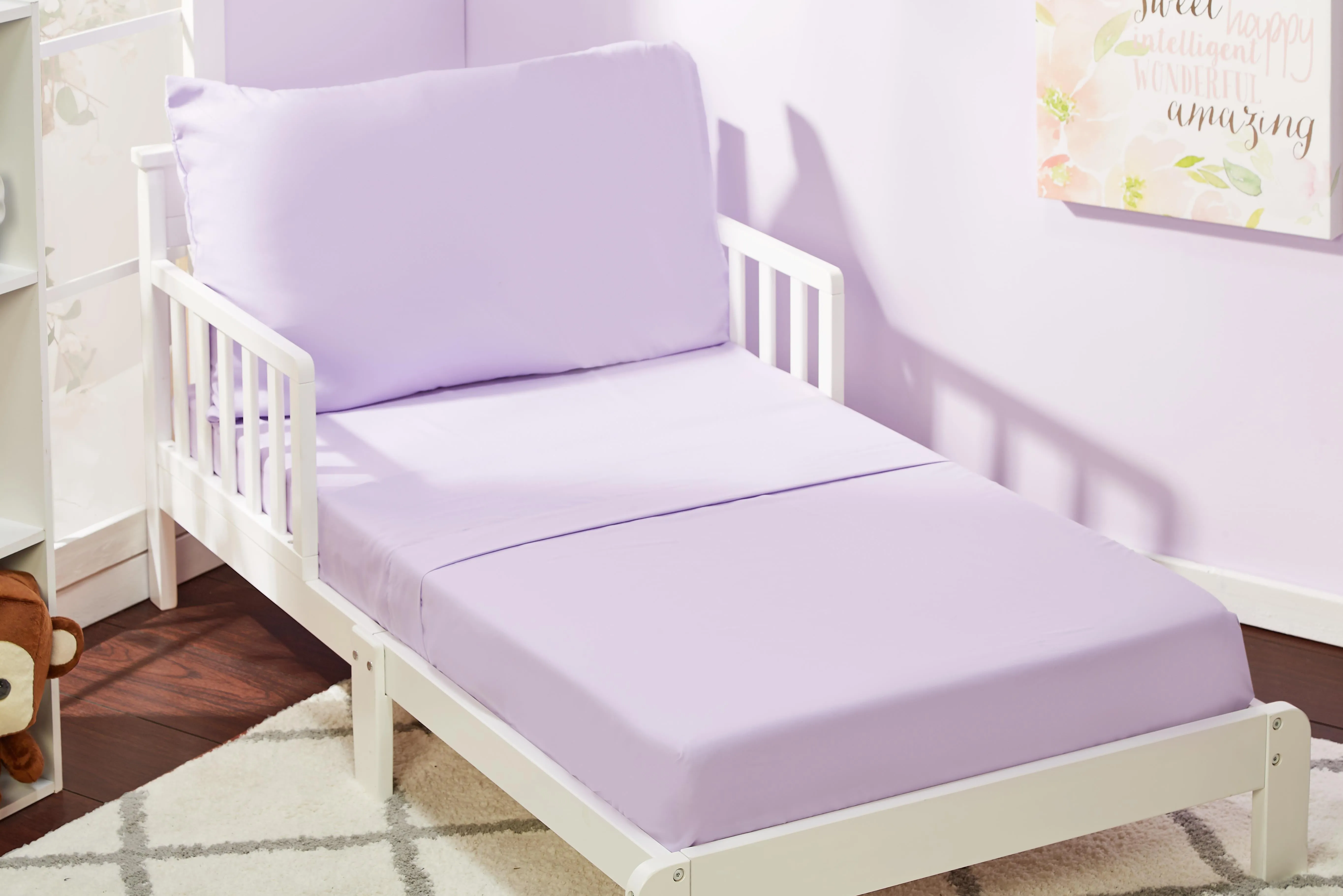 Solid Lavender 4-Piece Toddler Bedding Set