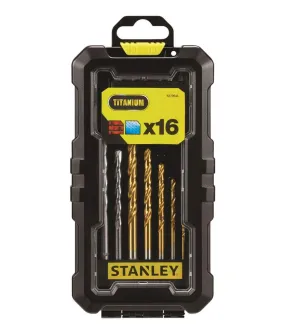 STANLEY STA7221-XJ Titanium Drilling and Screw Driving Set (16pc)