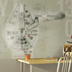 Star Wars Millennium Falcon Wallpaper Mural