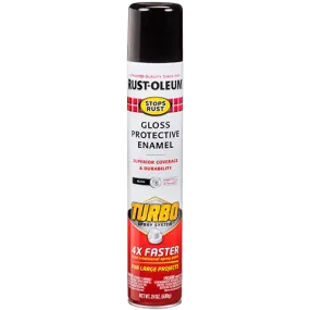 Stops Rust Gloss Protective Enamel with Turbo Spray System - Black