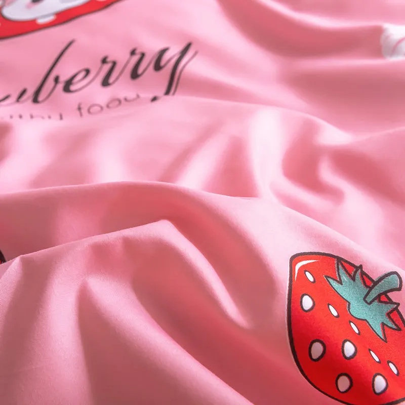 Strawberry Girl Pink Bedding Set