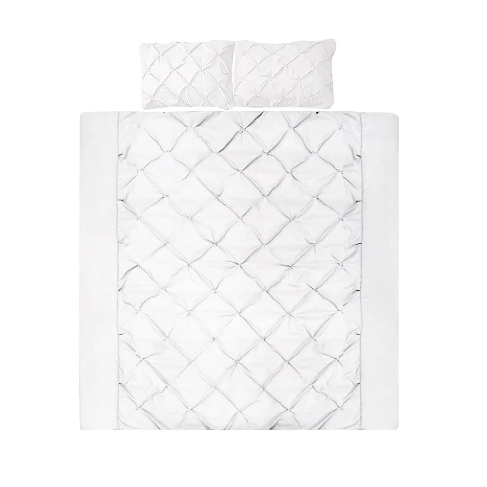 Super King Size Quilt Cover Set - White