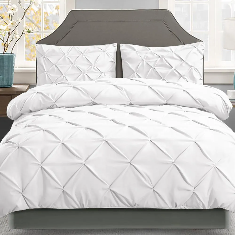 Super King Size Quilt Cover Set - White