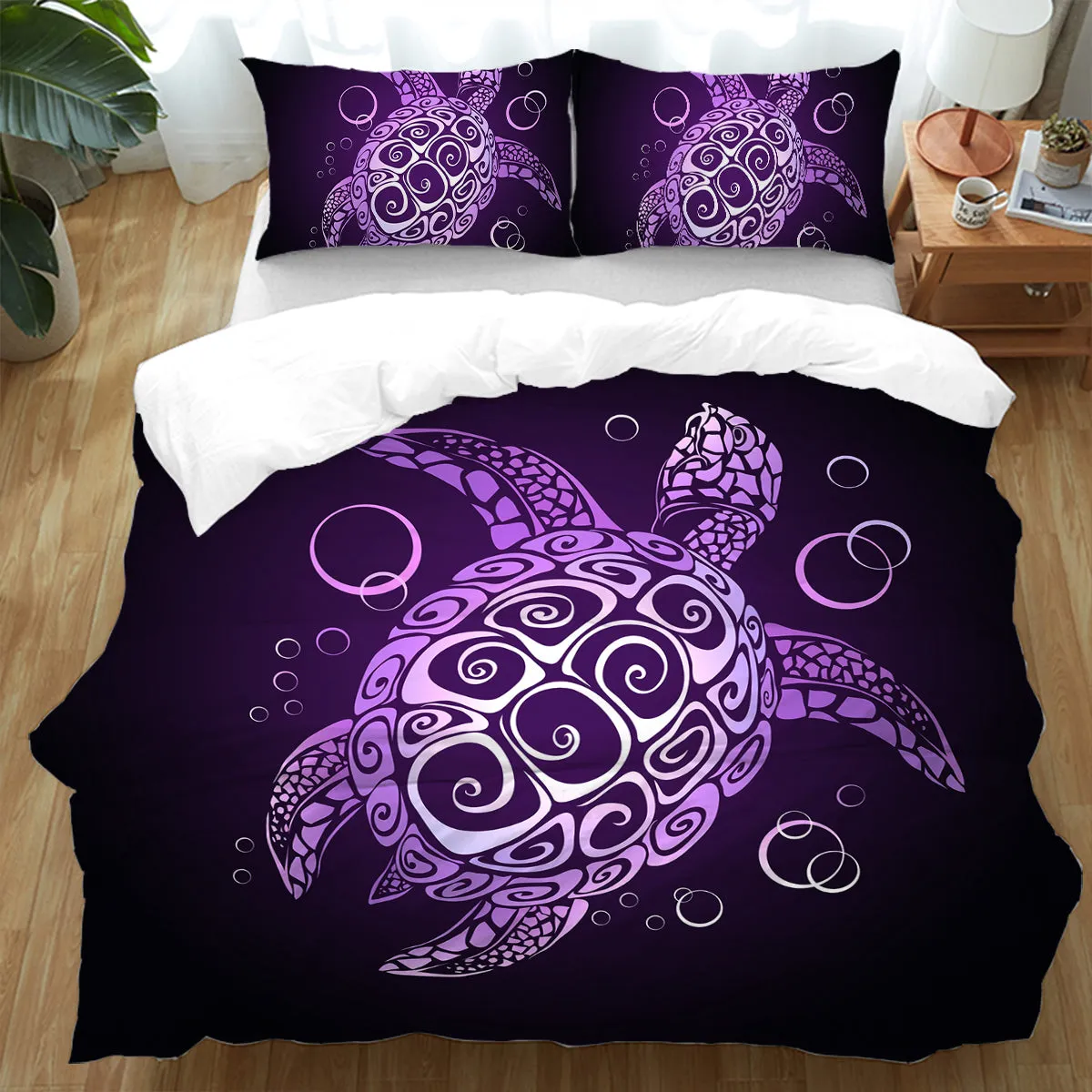 The Purple Turtle Twist Bedding Set