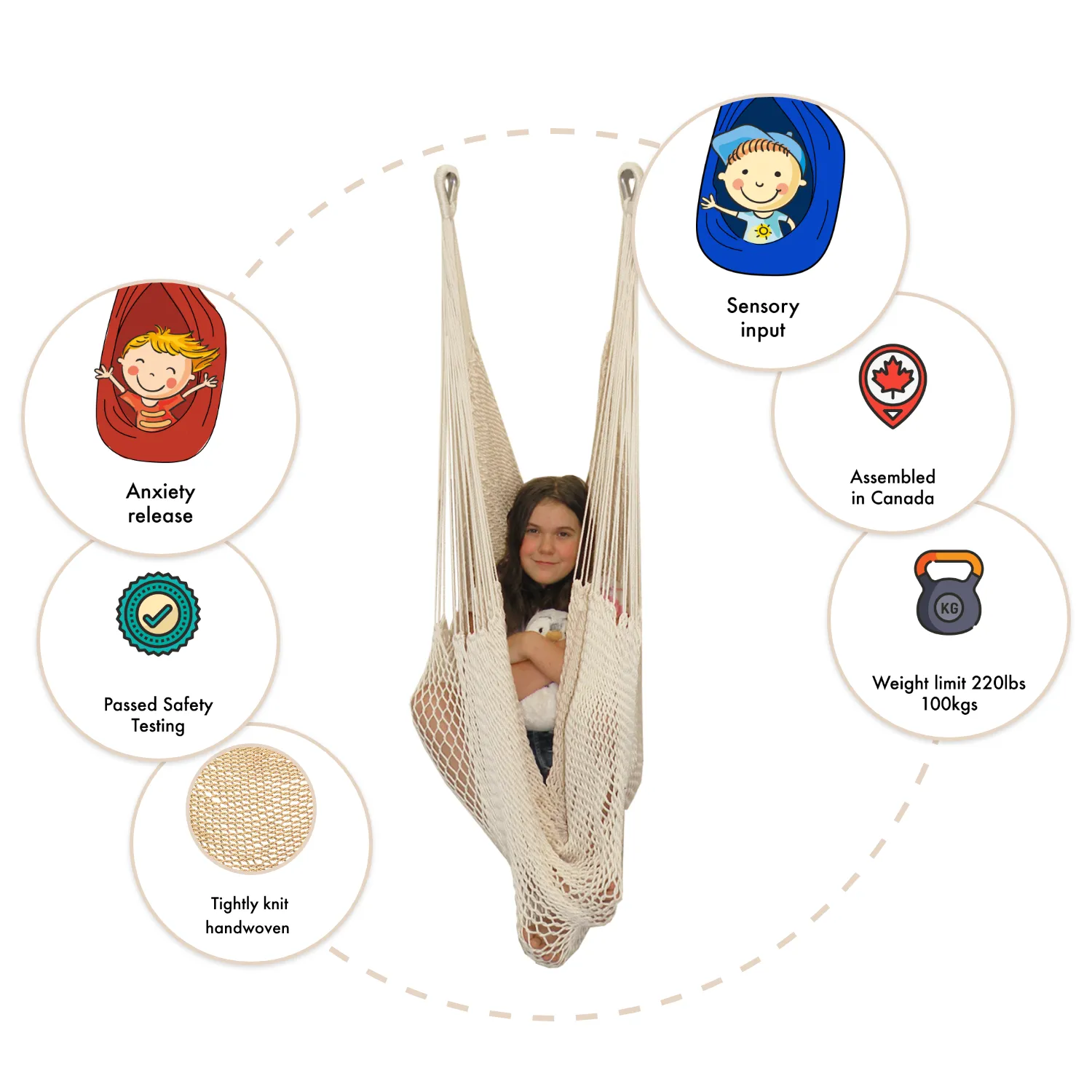 Therapy Hammock Swing - Soft Ivory