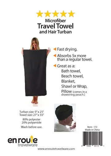 Travel Towel and Turban (#172)