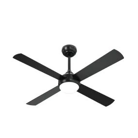 Vevare 52'' Ceiling Fan AC Motor With Light Remote Control Fans 4 Blades Black