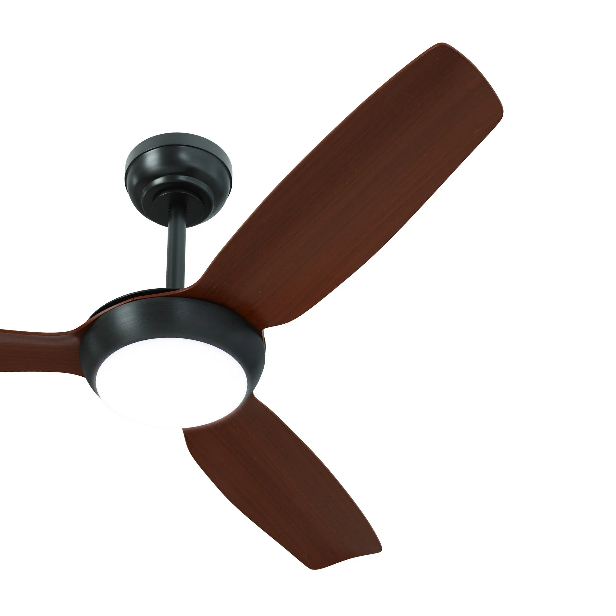 Vevare 52" Ceiling Fan DC Motor With Light Remote Control 5 Speed Fans Walnut