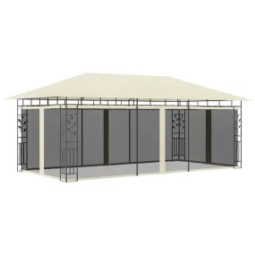 vidaXL Gazebo with Mosquito Net 6x3x2.73 m Cream