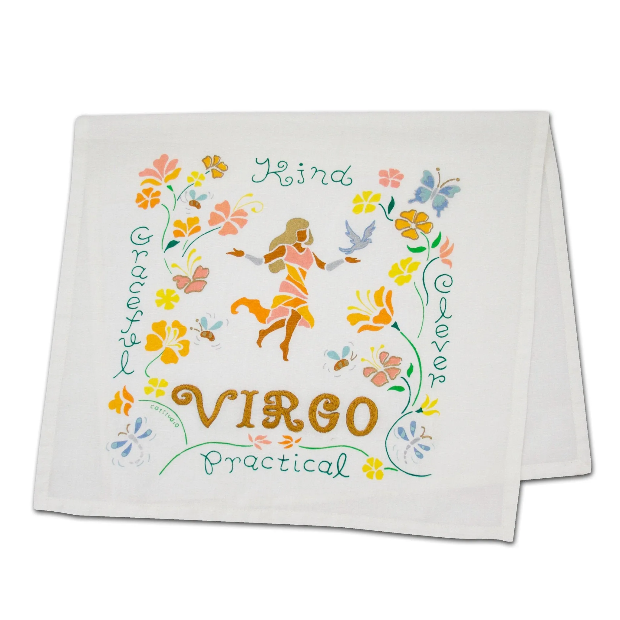 Virgo Astrology Dish Towel