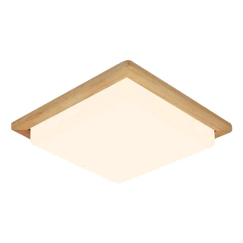 WALBRIDGE Wooden Square Ceiling Lamp