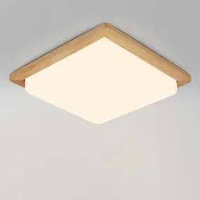 WALBRIDGE Wooden Square Ceiling Lamp