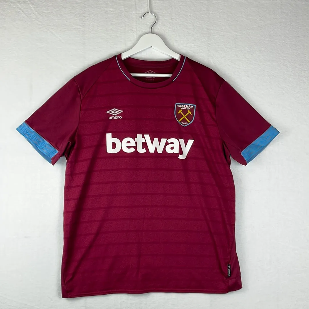 West Ham 2018/2019 Home Shirt - 2XL - Very Good Condition - Arnautovic 7 Print