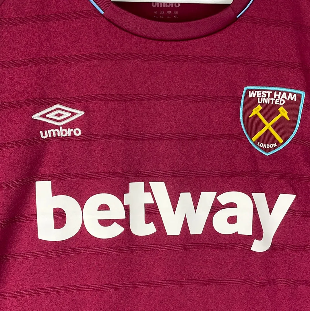 West Ham 2018/2019 Home Shirt - 2XL - Very Good Condition - Arnautovic 7 Print