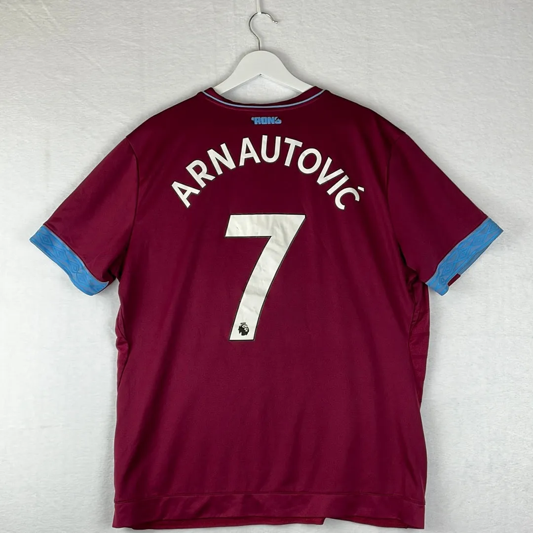 West Ham 2018/2019 Home Shirt - 2XL - Very Good Condition - Arnautovic 7 Print