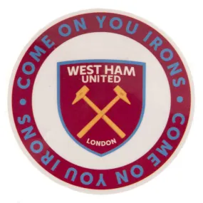 West Ham United FC Single Car Sticker