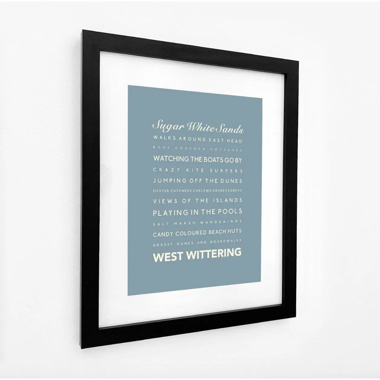 West Wittering Typographic Print