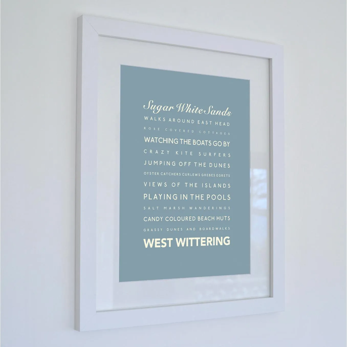 West Wittering Typographic Print