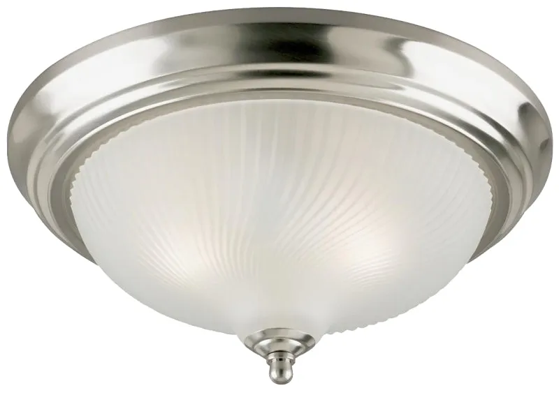 Westinghouse 6430500 Flush Mount Ceiling Fixture, 2-Lamp, Brushed Nickel Fixture :EA: QUANTITY: 1