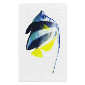 White and Black Fish Rally Towel, 11x18